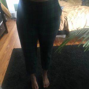 Plaid blue and green pants